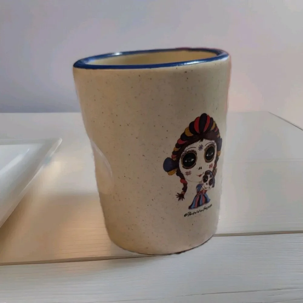 Patricia Fornos Day of the Dead Ceramic Shot Glass 